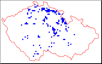 Rozšíření na území České republiky.