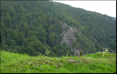 Z již.strany od zříceniny hradu Lichnice (08/2009).