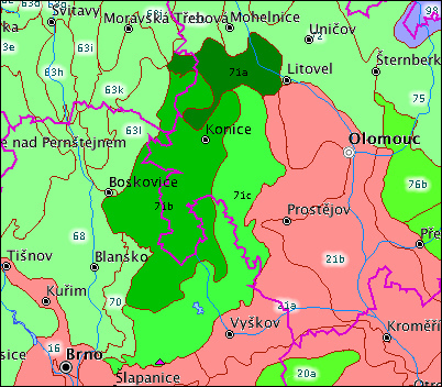 Mapa rozšíření Jovibarba globifera ssp. hirta var. glabrescens